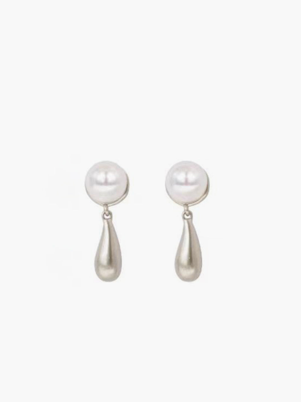 Pearl Water Drop Charm Earrings