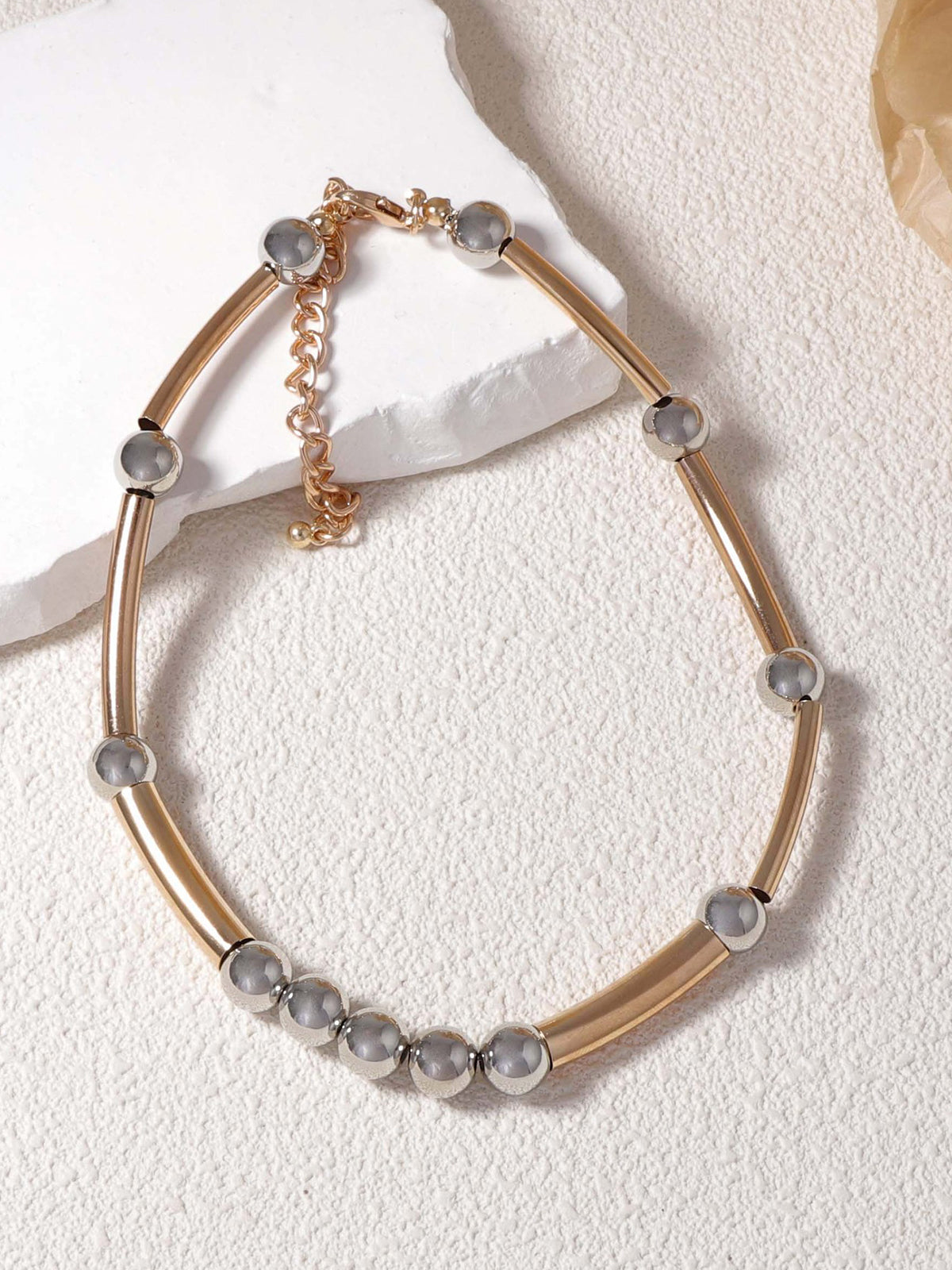 Minimalist Two-Tone Metal Necklace