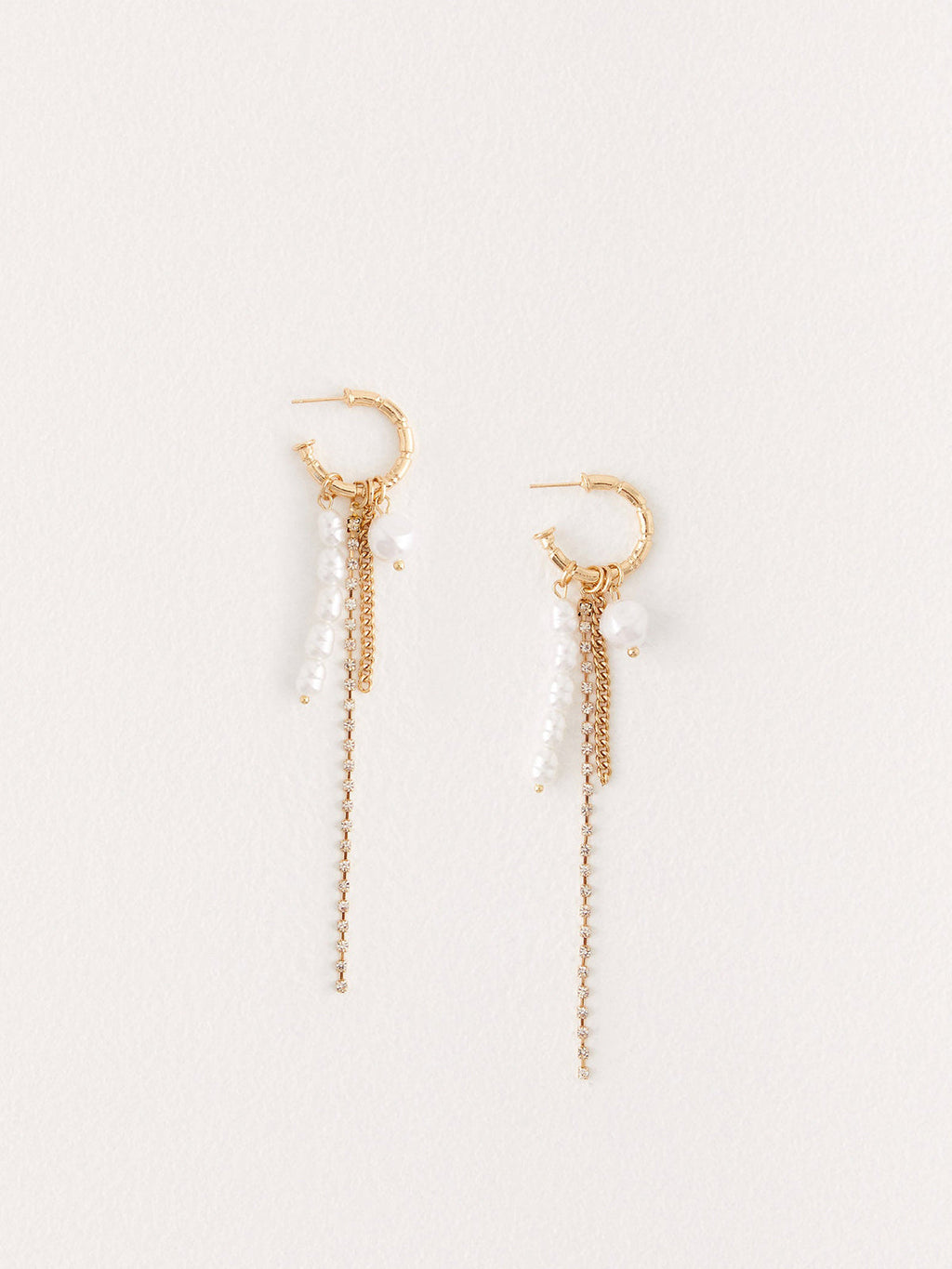 Pearl & Chain Drop Earrings
