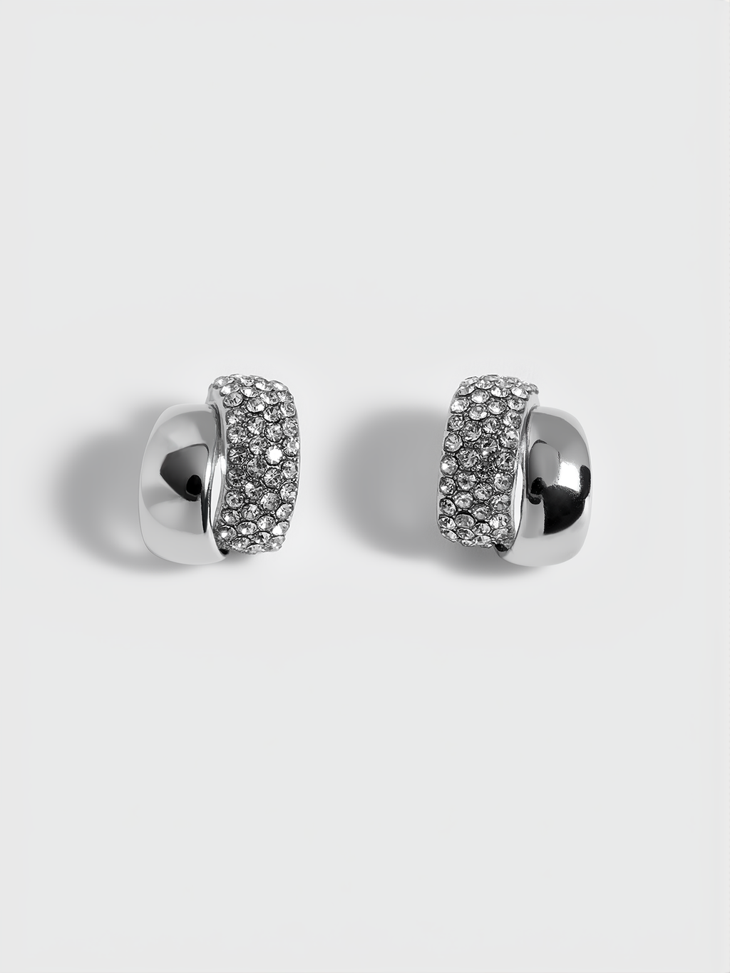 Pave Crystal Stud Earrings