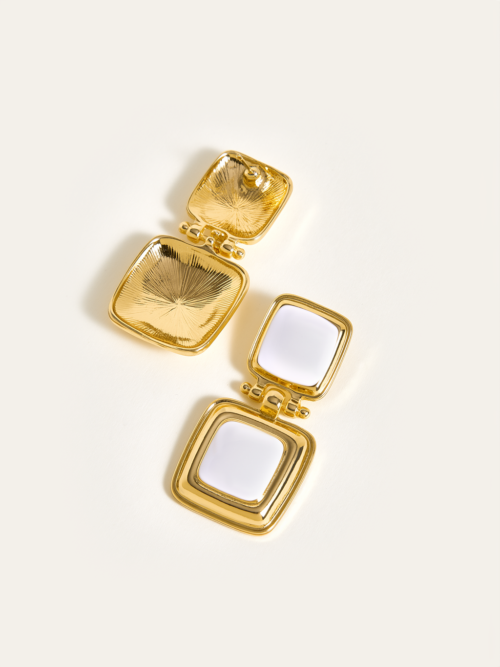 Double Square Drop Earrings