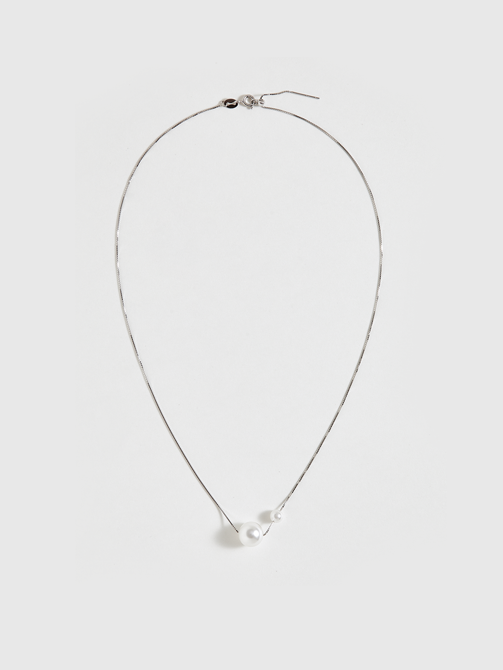 Dual Pearl Pendant Necklace