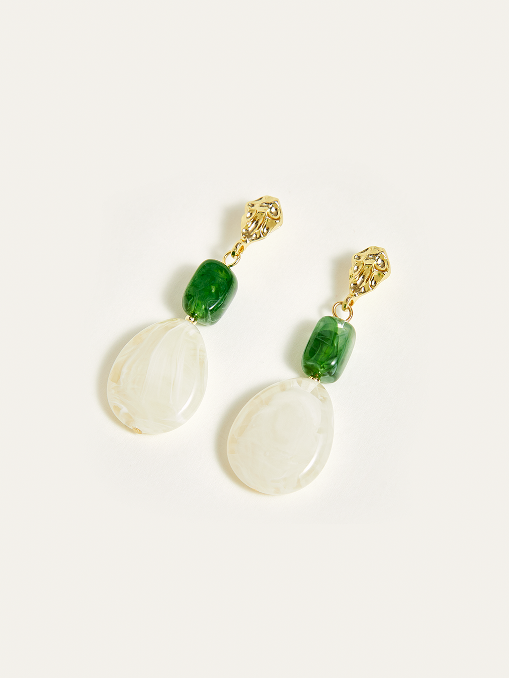 Irregular Resin Bead Drop Earrings