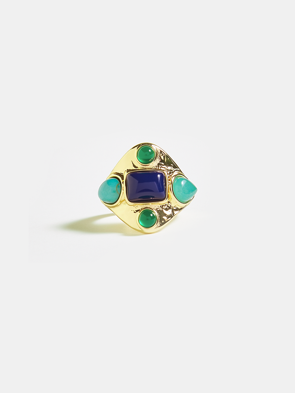 Multi-Stone Golden Ring